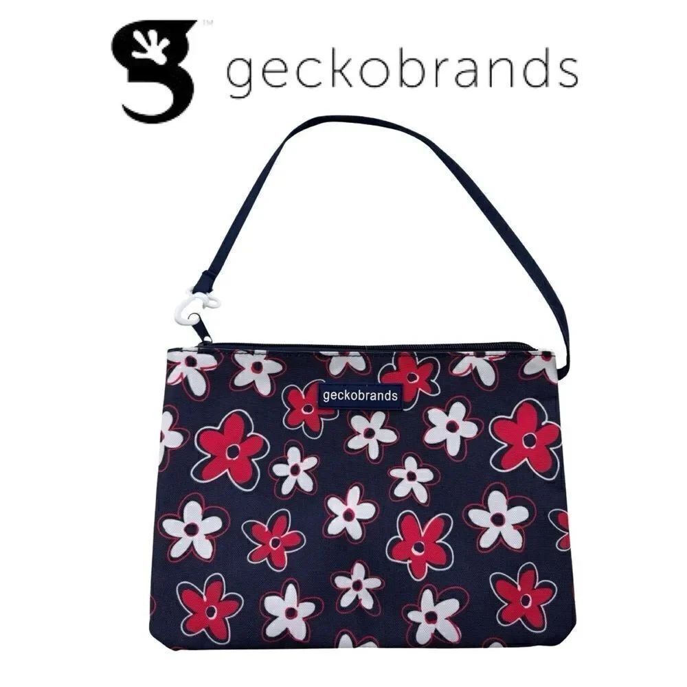 Gecko Brands Wet Dry Swim Suit and Utility Waterproof Bag American Floral NWT